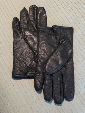 Fownes Men's Black Leather Gloves